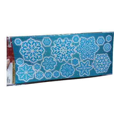 Новогодние наклейки Снежинки – праздничный декор Livarno Home 21 на 47 см голубо-белый Киев