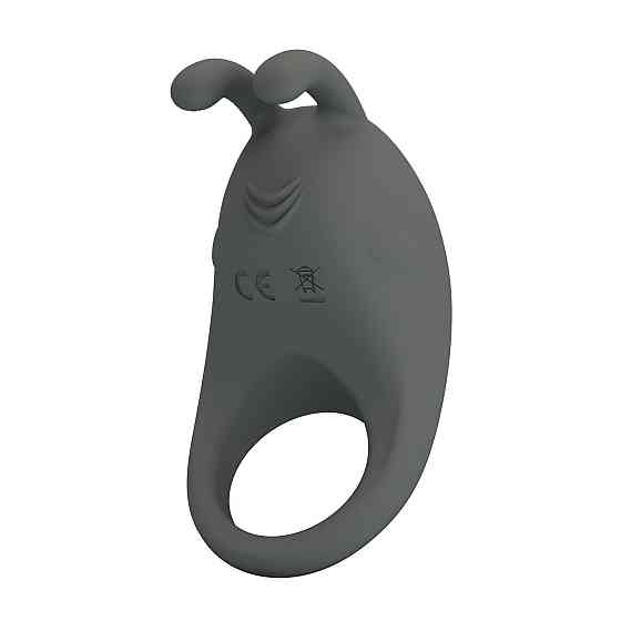 Эрекционное виброкольцо PRETTY LOVE Master Ring с усиками для клитора, серое, 7.5 х 4 см Sex Aura Киев