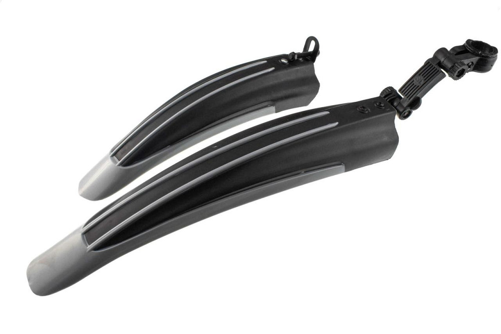 Крила велосипедні (MTB) (тюнінг) (сірі вставки, пластик) Мукачево - фото 1