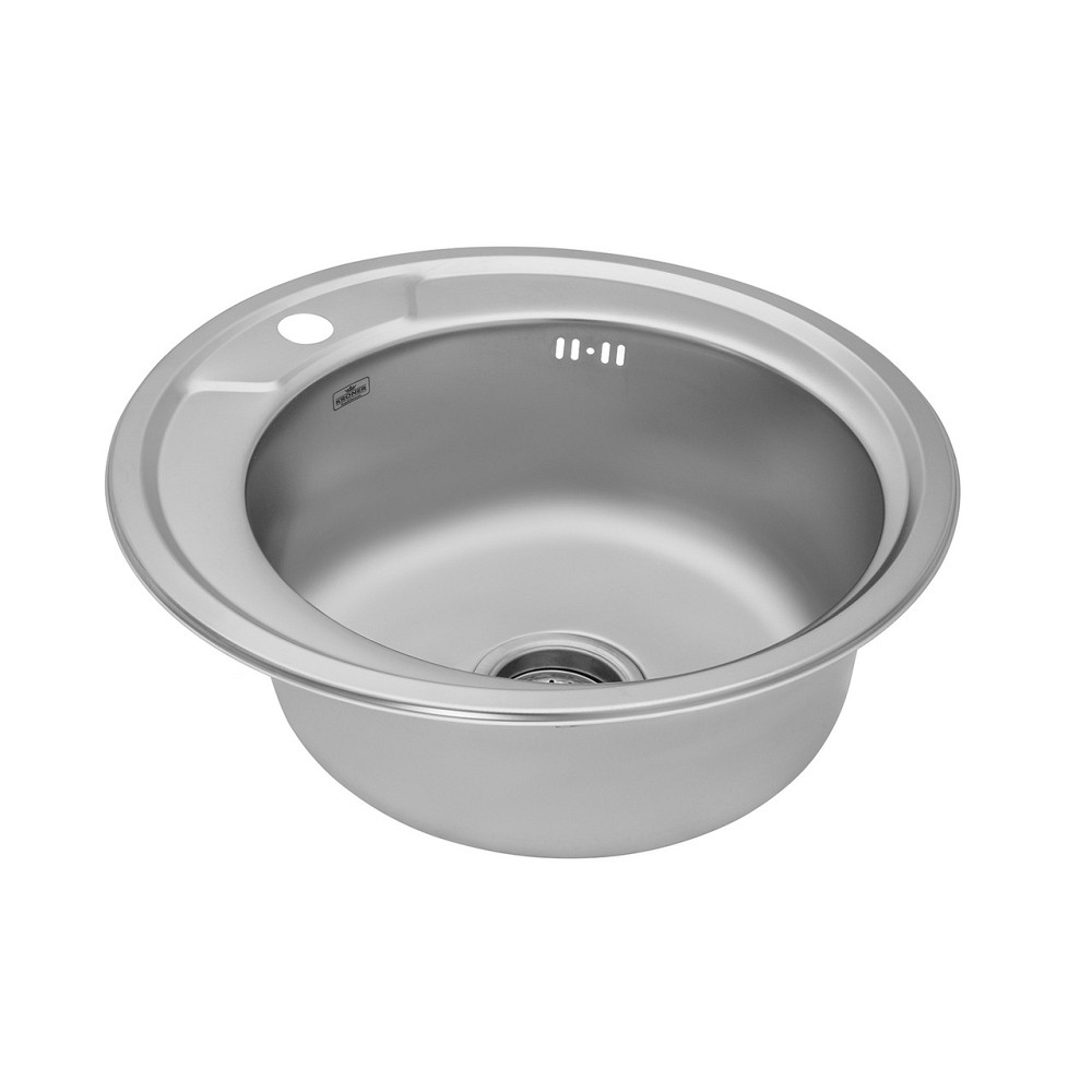 Кухонная мойка с нержавеющей стали Kroner KRP Satin - 490 (0.8 мм) Киев - изображение 3