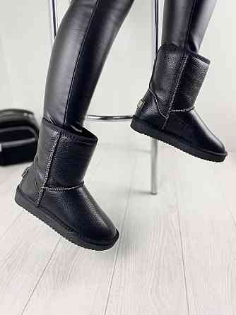 ITTS Угги жіночі ITTS чорні натуральна шкіра высота 19 см размер 36-41 (2081) Коломия