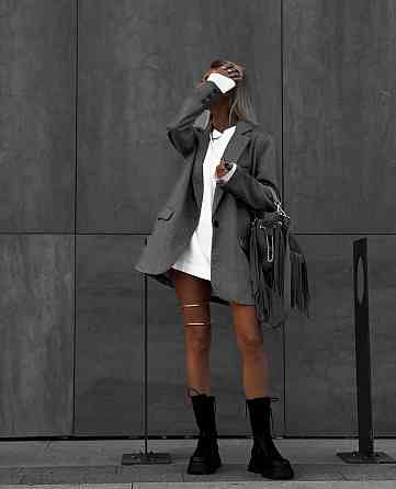 Женский трендовый кашемировый оверсайз пиджак на подкладке. Одесса