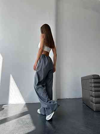 Женские базовые легкие брюки палаццо лён Одесса