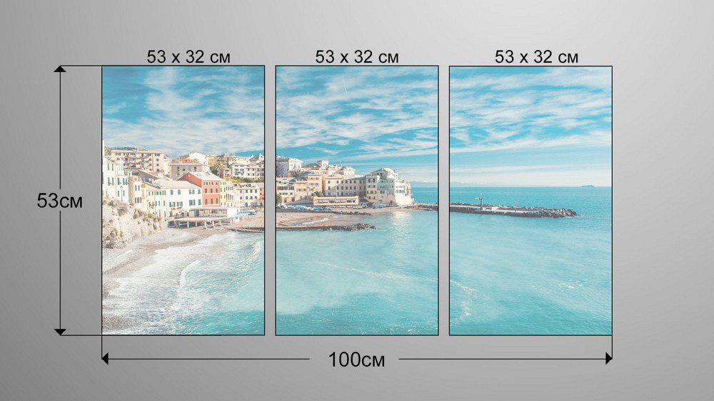 Модульна картина Місто Море Art-29_3А Київ - фото 3