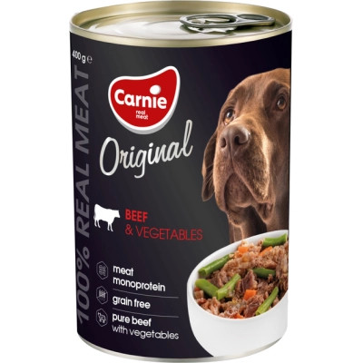 Консерви для собак Carnie Original Mono Protein Яловичина з овочами 400 г (4820255193489) Вінниця - фото 1