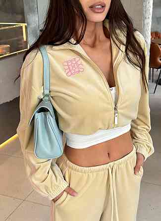 Женский стильный повседневный влюровый костюм двойка Лимонный, 42/44 Одесса