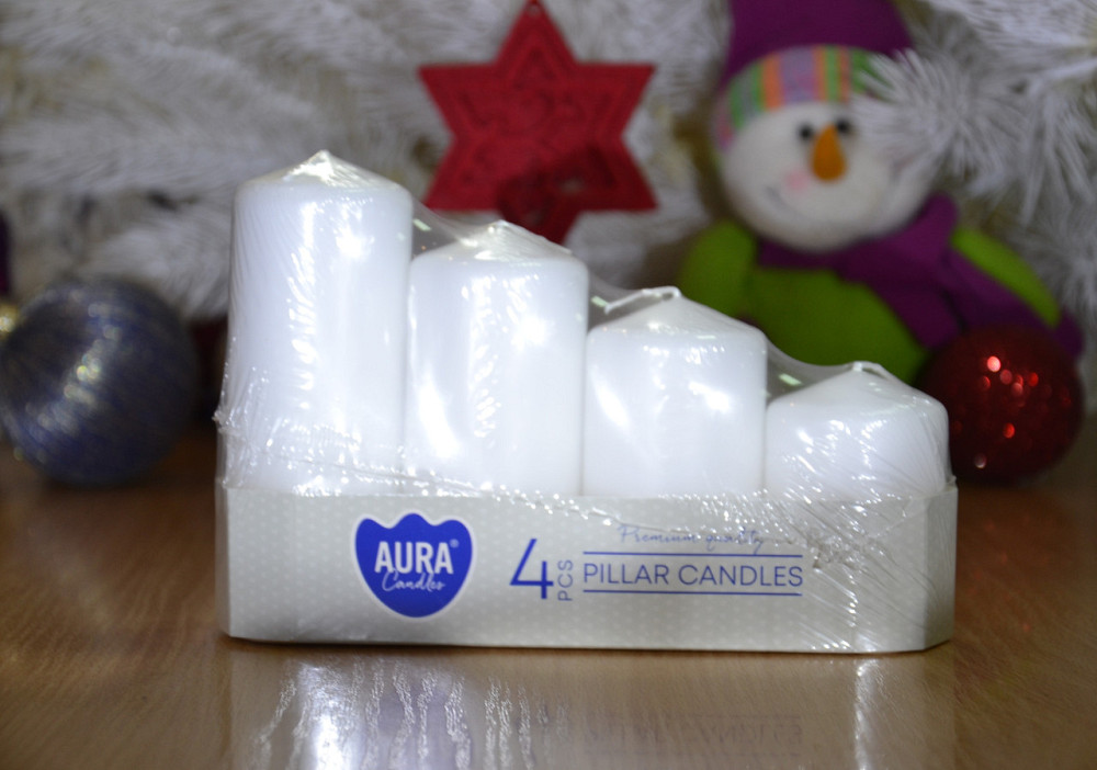 Набір свічок 4 шт. циліндр Bispol AURA Candles Білі (sw50/4-090) Луцьк - фото 8