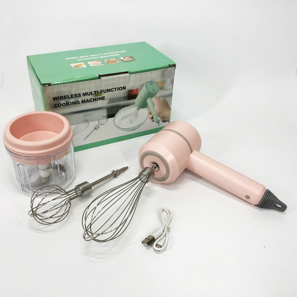 Ручной беспроводной миксер-измельчитель 2 в 1. Цвет: розовый OP-36 Львов - изображение 3