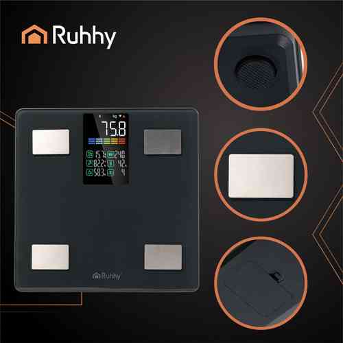 Смарт-ваги електронні аналітичні з РК-дисплеєм Ruhhy (20675) Чорний Нововолинськ