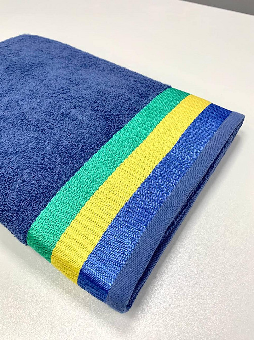 Махровое полотенце Ideal Textile 70*140 см с яркими полосками (56860802) Черновцы - изображение 6