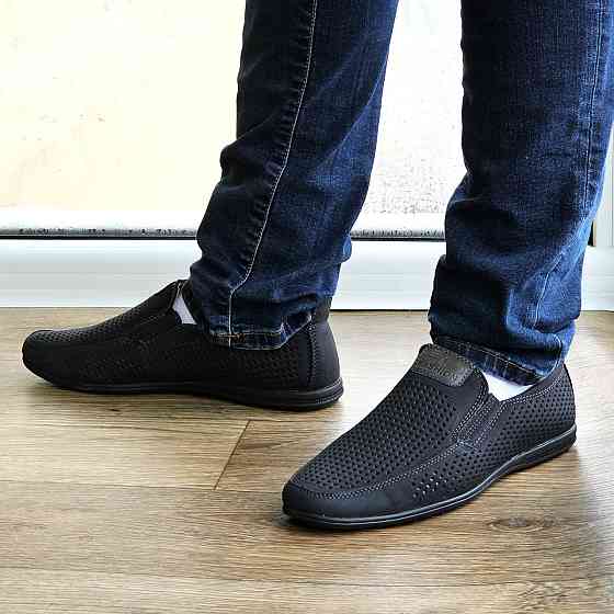 Мужские Мокасины Летние Кроссовки Сеточка Туфли Черные (размеры: 41,43,44,45) Видео Обзор - 447-1 Днепр