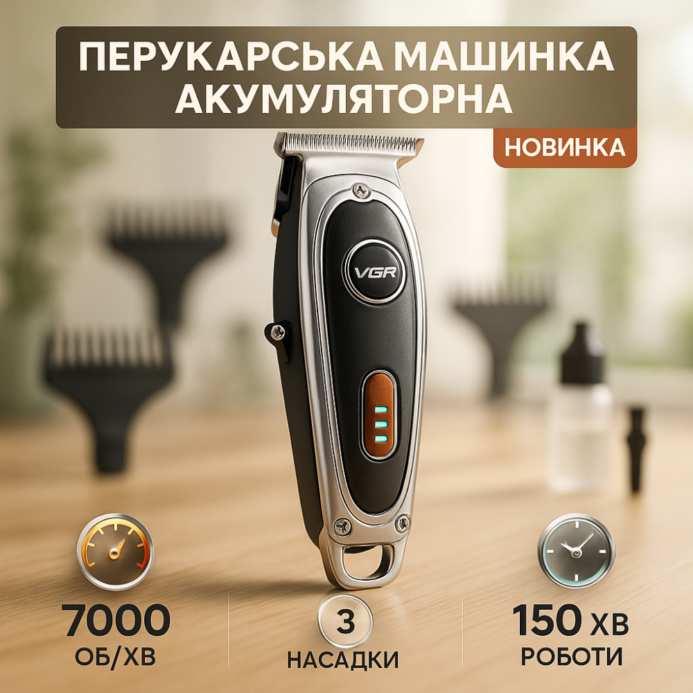 Аккумуляторная машинка для стрижки с хорошими отзывами VGR, Машинка для стрижки волос с акамулятором AY-80 Львов - изображение 19