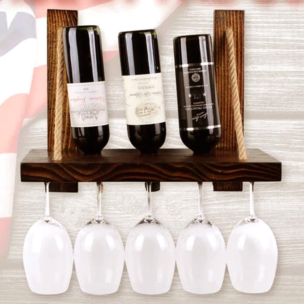 Настенная винная полка 