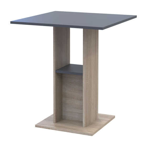 Стіл на кухню Doros Коуд 70х70х74 см Дуб сонома/Графіт (DRS-011440) Дніпро