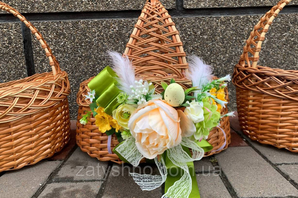 Козинка плетена з лози з ручкою Київ - фото 1