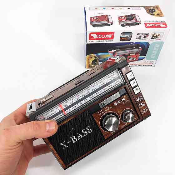 Fm аккумуляторный радио приемник в ретро стиле Golon RX-381, Радиоприемники аналоговые ZN-21 Киев
