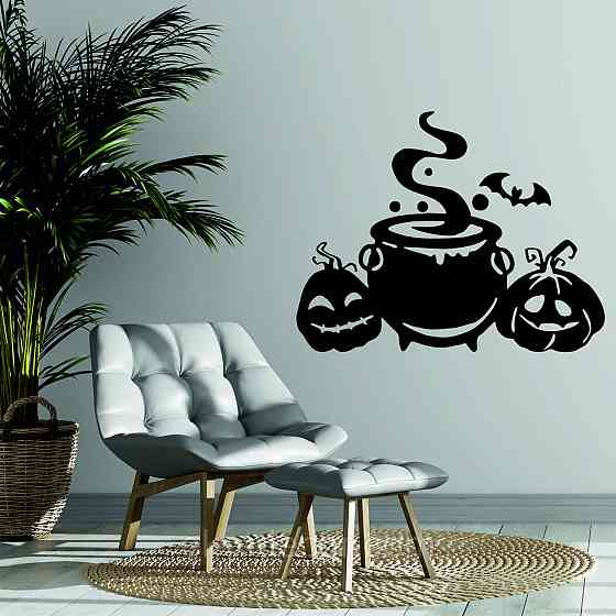 Декоративне настінне Панно «Коток відьми», Декор на стіну 90*70 см, Чорний Київ