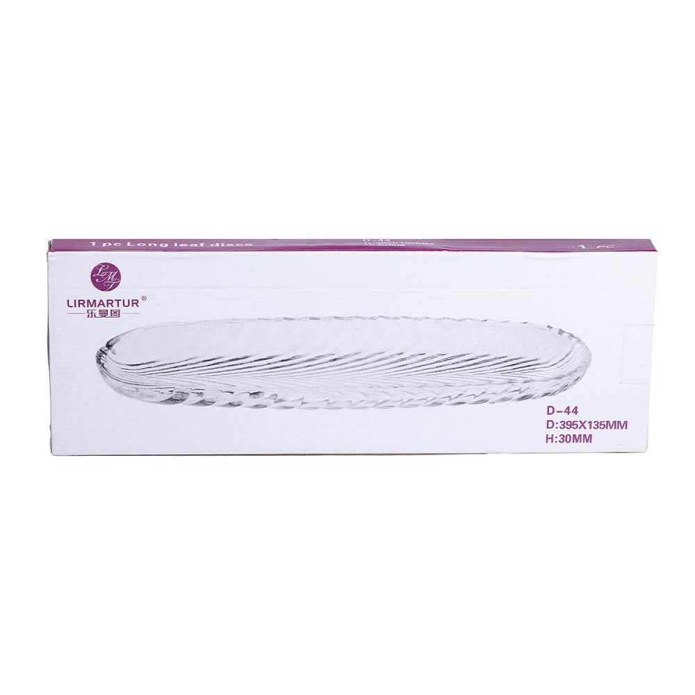 Блюдо сервировочное 39х13.5х2.5 см стеклянное для закусок канапе фруктов HP-YH-13 Киев - изображение 7