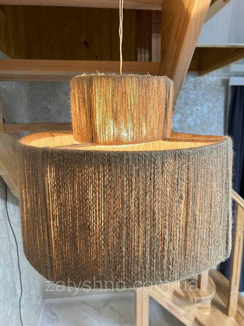 Люстра плетена натуральна Київ - фото 1