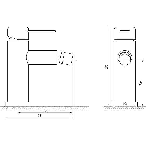 Змішувач для біде Globus Lux WIEN SBT2-106 Тернопіль