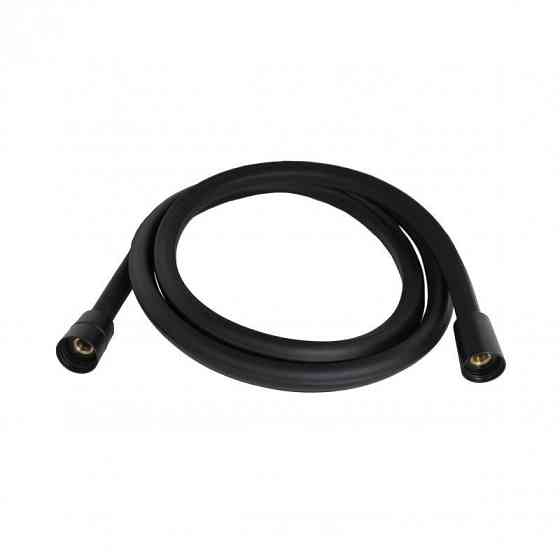 Шланг для ручного душу полімер Qtap Hadice 1600 мм прямокутний QTHADPVCSQ160B Black Matt Харків