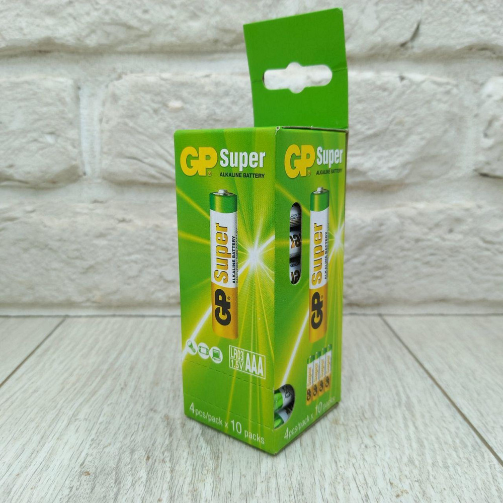 Батарейки Super Alkaline GP  AAA LR03 1.5V блок батареек 40штук Харьков - изображение 6