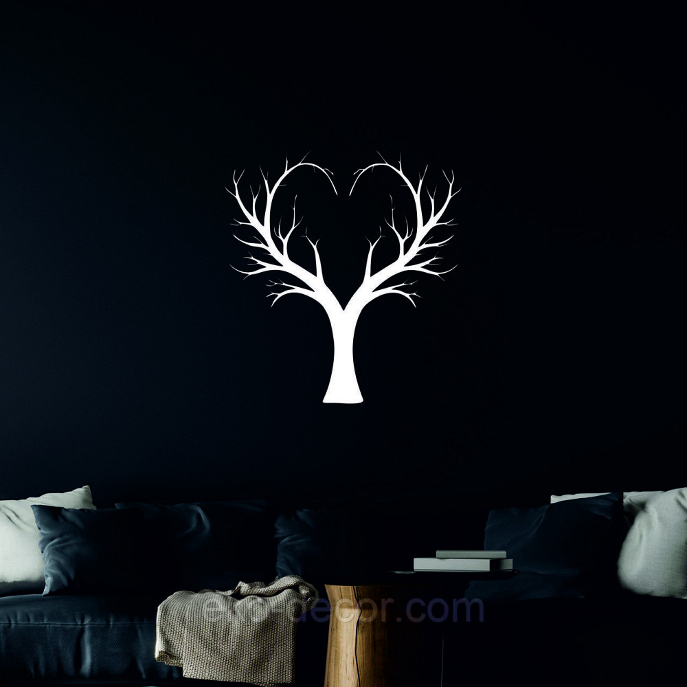 Декоративное настенное 3D Панно «Дерево Сердце» Декор на стену с объемом 70*65 см, Белый Киев - изображение 4