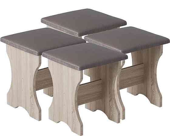 Четыре табуретки (комплект 4 шт) 35х35х44 см - Дуб Сонома Львов