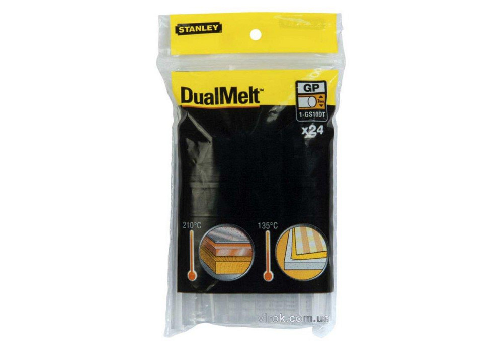 Стержні клейові STANLEY "DualTemp" : Ø=7 мм, L=100 мм, уп. 24 шт. Одеса - фото 1