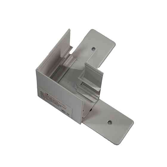 Угол трековой магнитной рейки врезной горизонтальный белый Днепр