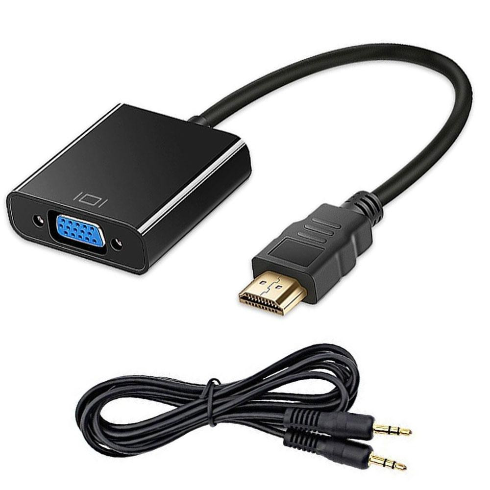 Конвертер HDMI на VGA + аудіовиход,Чорний SBR Київ - фото 1