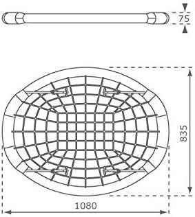 Гойдалка гніздо дитяча підвісна Elips WCG 108х83 см Black RED (W-197R) Київ - фото 4