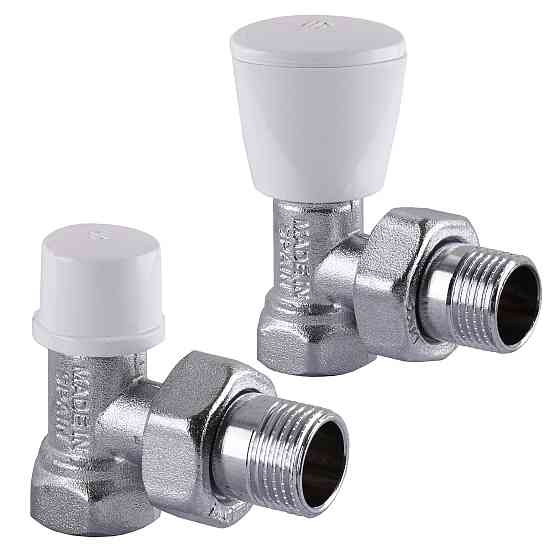 Набір Крани радіаторні кутові ARCO 1/2″ подача + зворотка  KC012 KCM17 Луцк