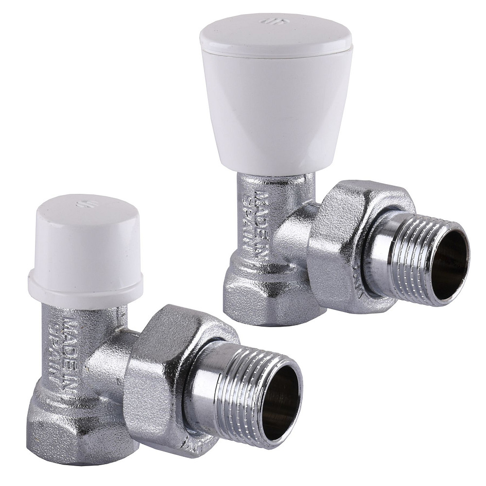 Набір Крани радіаторні кутові ARCO 1/2″ подача + зворотка  KC012 KCM17 Луцк - изображение 1