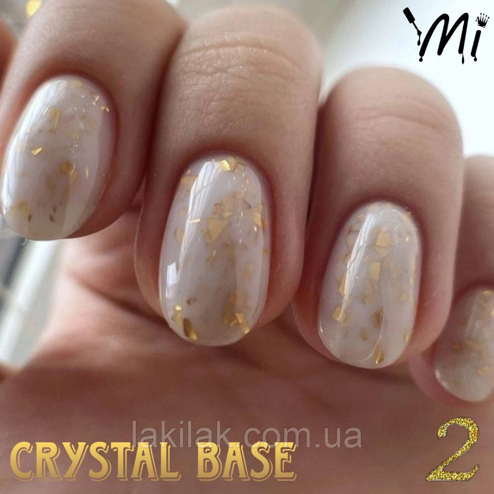 Crystal base Mi #2 (молочна база із золотою поталлю) 20мл (баночка) Херсон - фото 1
