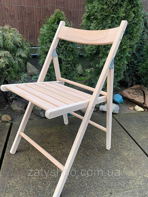 Стільці складні, з натурального дерева Київ - фото 2