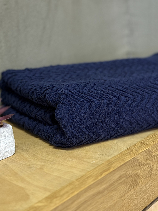 Ecotton Рушник Ecotton 70х130 см махровий темно-синього кольору Dark Blue Коломия - фото 4