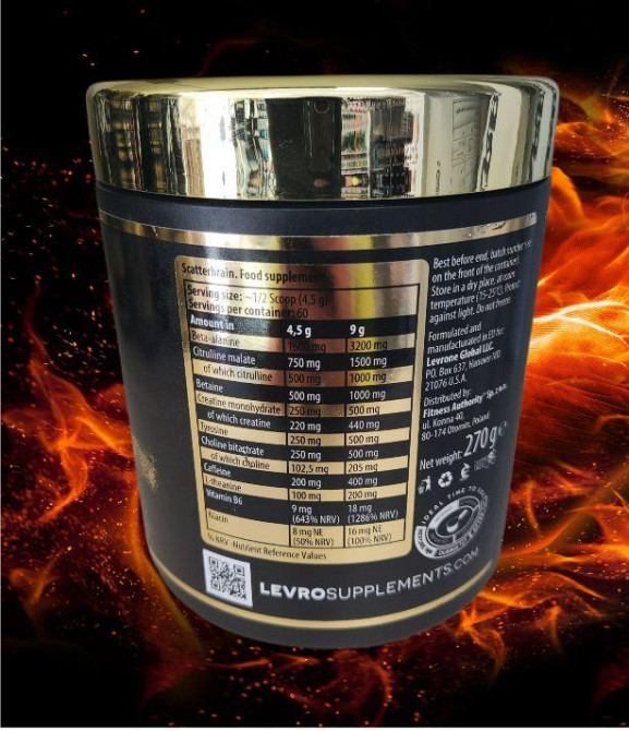 Предтренировочный комплекс Kevin Levrone Scatterbrain 270 g (Blackberry Pineapple) Луцк - изображение 4