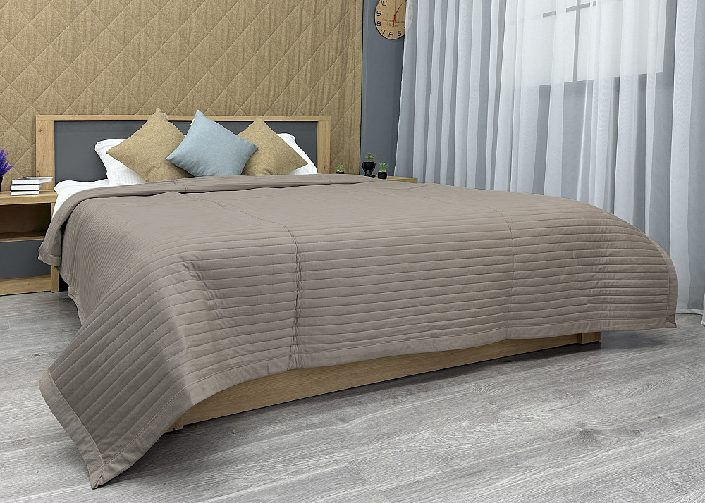 Покривало велюрове Кing Size 220х240 см колір какао (85-212) Київ - фото 4