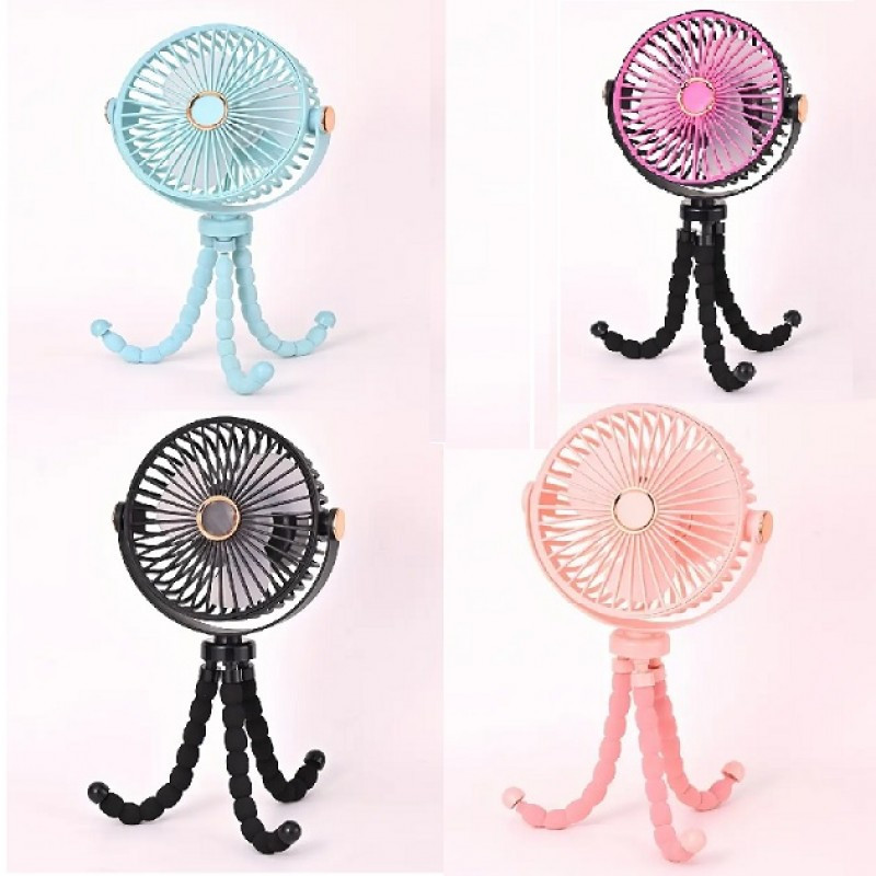 Вентилятор акумуляторний на гнучких ніжках / затиску USB 3 швидкості, зручна фіксація на будь-якій поверхні Одеса - фото 1