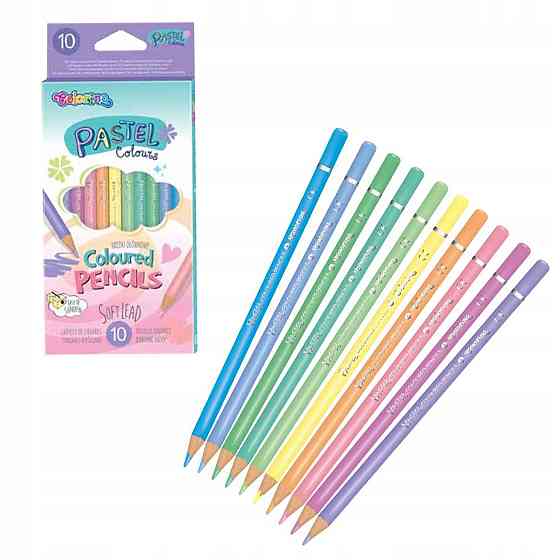 Олівці кольорові круглі 10 кольорів PASTEL COLORINO /24/, шт Київ