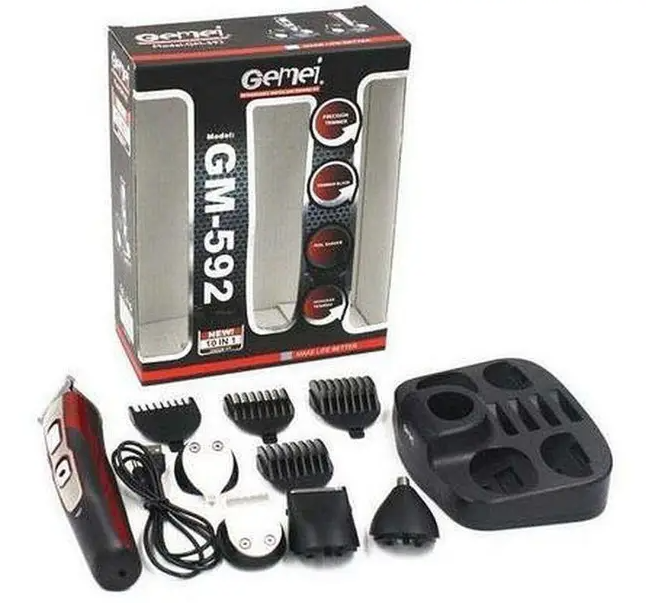 Машинка для стрижки волос электрическая Gemei gm-592 триммер 10 в 1 машинки для стрижки волос и бороды PT Одесса - изображение 2