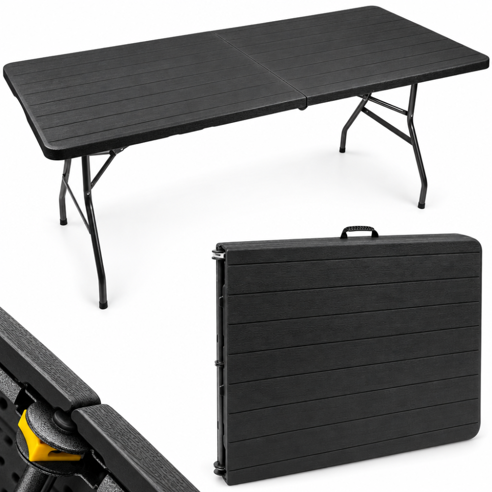 Складной стол Gardlov LONG TOP 180×74×74 см, черный (складывается в чемодан) Киев - изображение 17