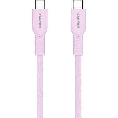 Дата кабель USB-C to USB-C 1.0m OnWire 60CL C-C 60W COLOR Braided 1m Pink Canyon (CND-CCAP60AB10PK) Вінниця