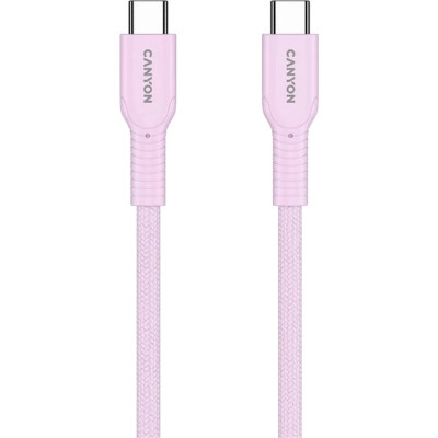 Дата кабель USB-C to USB-C 1.0m OnWire 60CL C-C 60W COLOR Braided 1m Pink Canyon (CND-CCAP60AB10PK) Винница - изображение 3