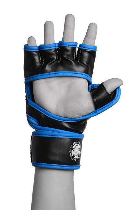 Рукавиці для MMA PowerPlay 3058 Чорно-Сині L Кам'янське - фото 4