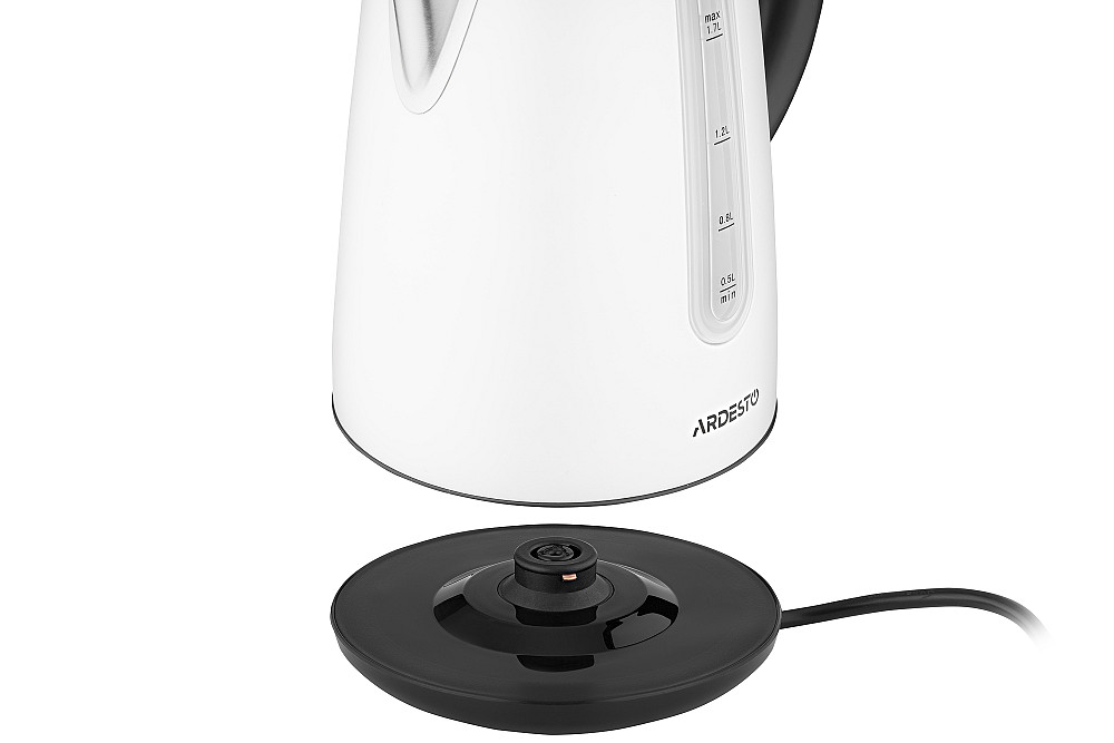 Електрочайник ARDESTO 1.7л, Strix, метал, білий Киев - изображение 7