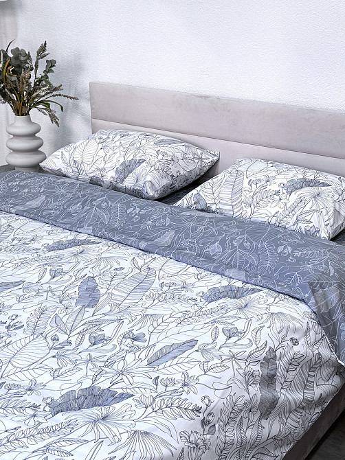 Ecotton Комплект постільної білизни Ecotton полуторний 150х215 см сатин двосторонній білий (рис Коломия - фото 4