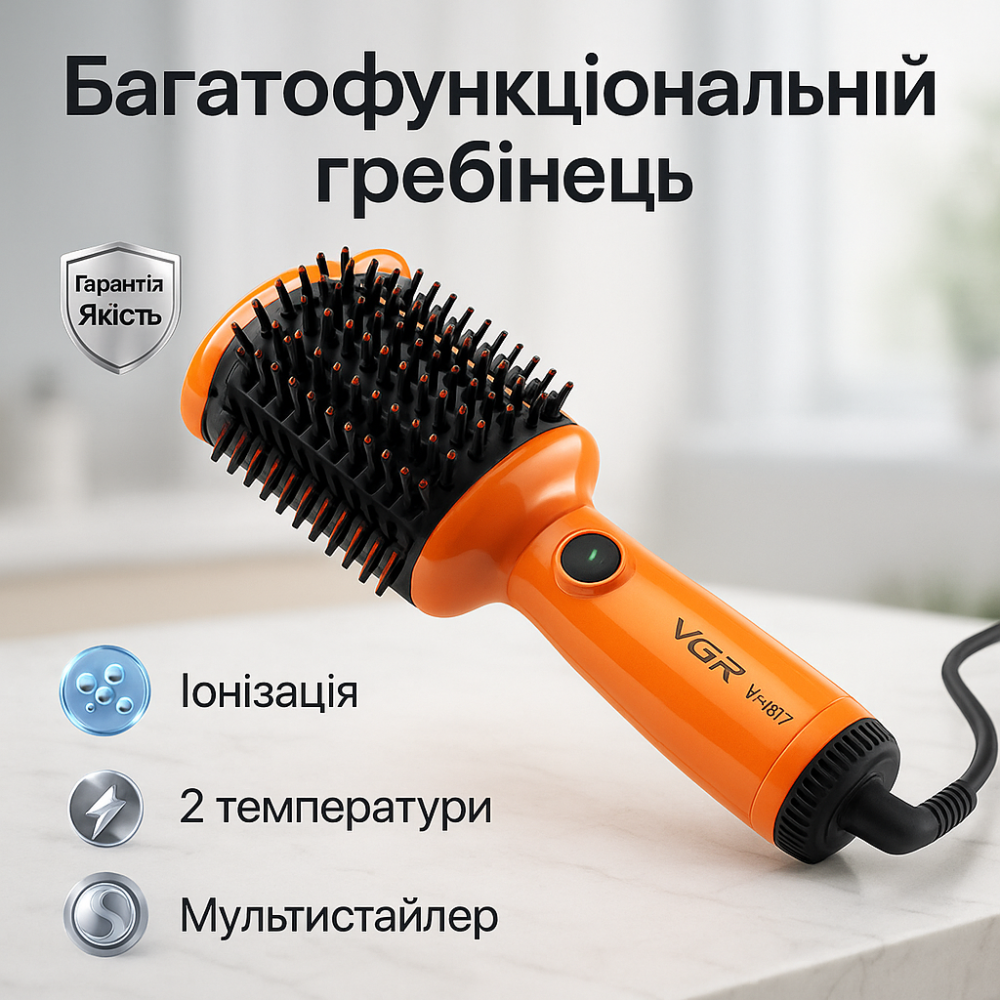 Портативный фен для укладки волос VGR V-497, Выпрямитель для волос профессиональный WB-11 Львов - изображение 11