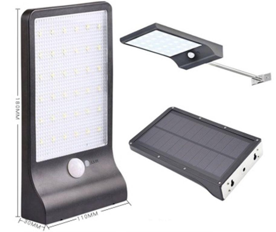 Світильник світлодіодний на сонячній батареї з Датч. движ-я і доп. кріпленням (5.5V, 2.5W, 18650Li, Одеса - фото 1